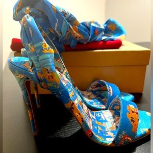 Christian Louboutin-Sandale Du Desert Ocean 100